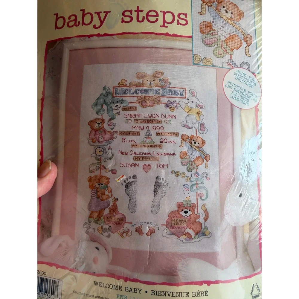 Janlynn Baby Steps Welcome Baby Counted Cross Stitch Kit 11x14 113600 Nursery